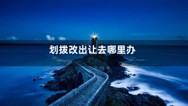 划拨改出让去哪里办