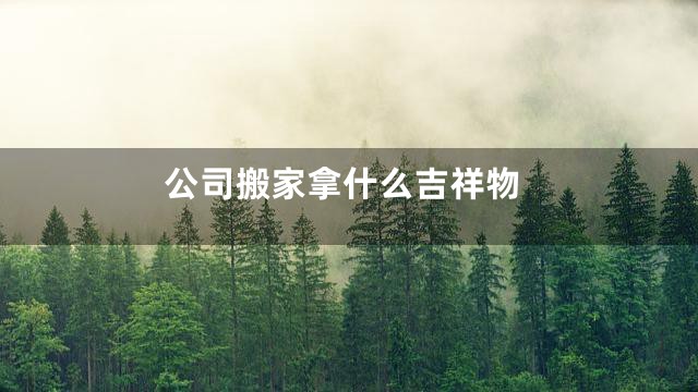 公司搬家拿什么吉祥物
