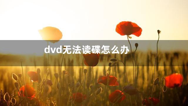 dvd无法读碟怎么办