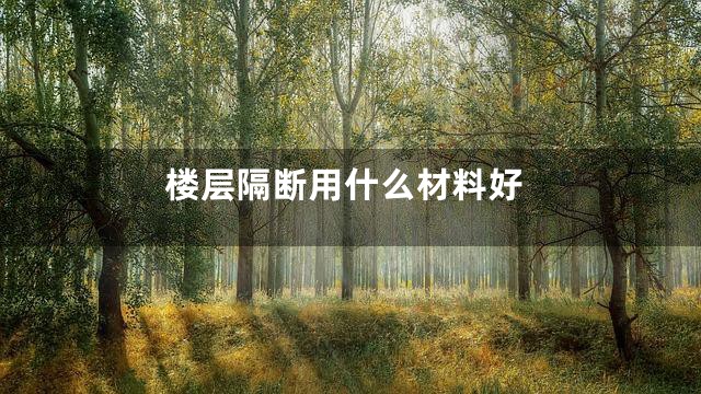 楼层隔断用什么材料好