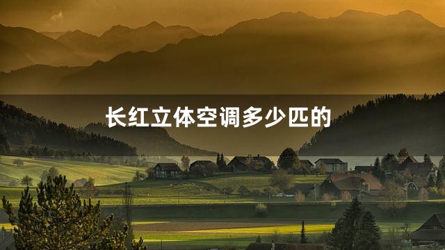 长红立体空调多少匹的