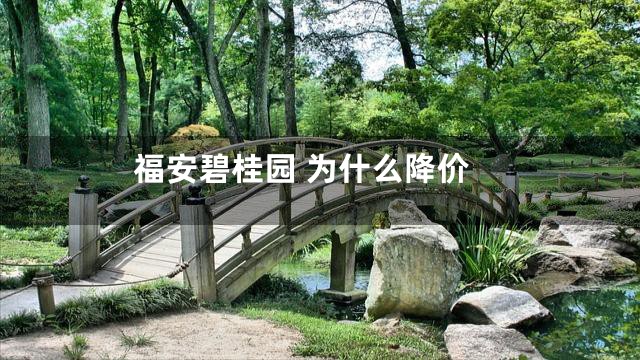 福安碧桂园 为什么降价