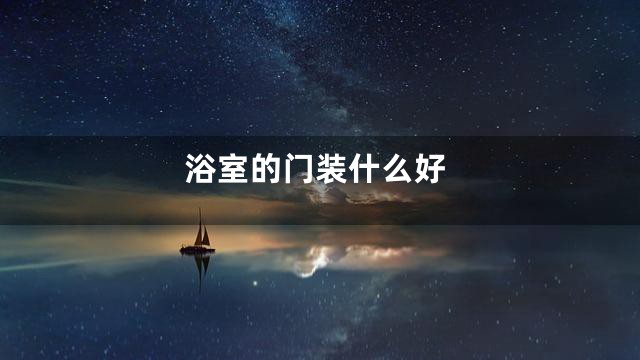 浴室的门装什么好