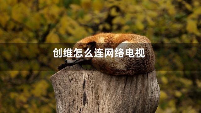 创维怎么连网络电视