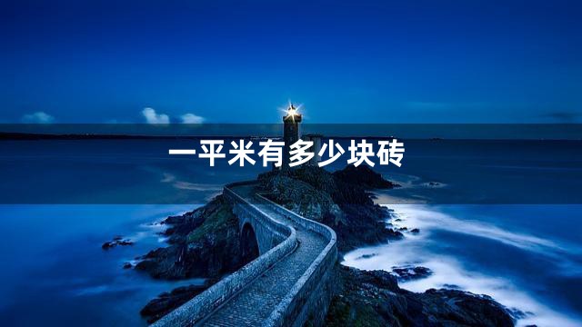 一平米有多少块砖