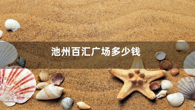 池州百汇广场多少钱