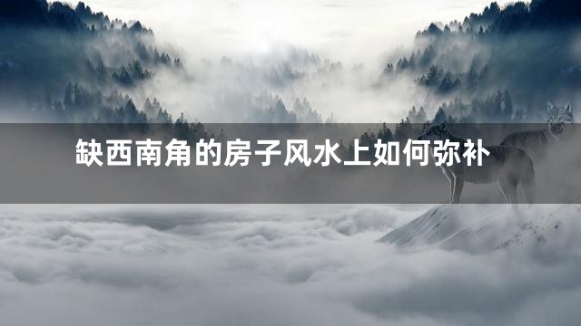 缺西南角的房子风水上如何弥补