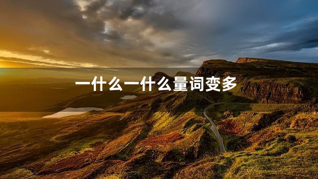 一什么一什么量词变多