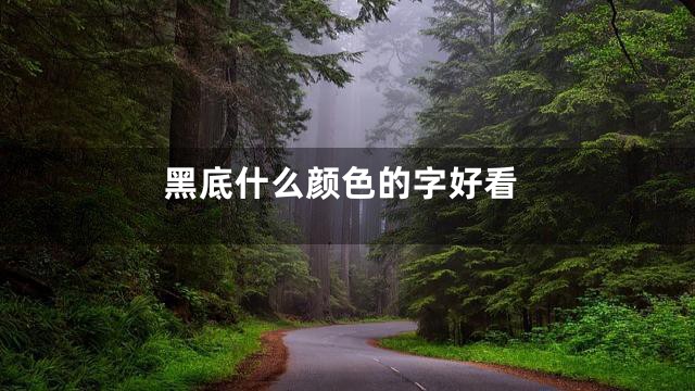 黑底什么颜色的字好看