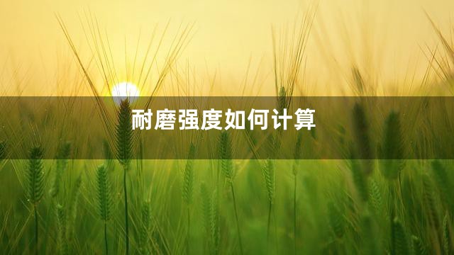 耐磨强度如何计算