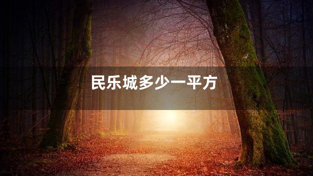 民乐城多少一平方