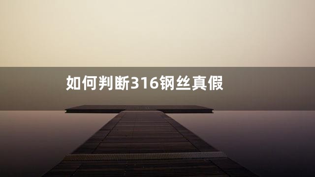 如何判断316钢丝真假