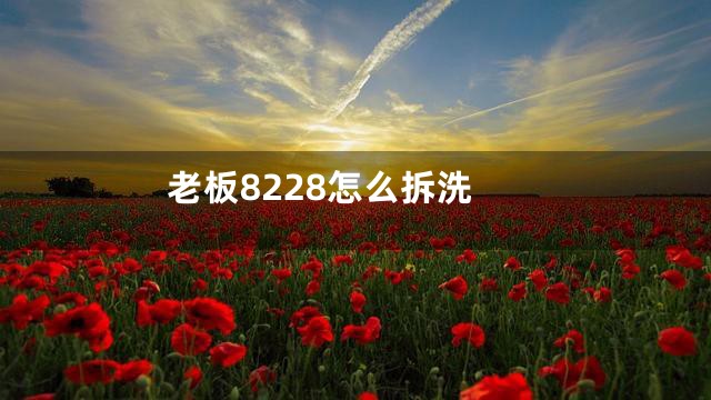 老板8228怎么拆洗