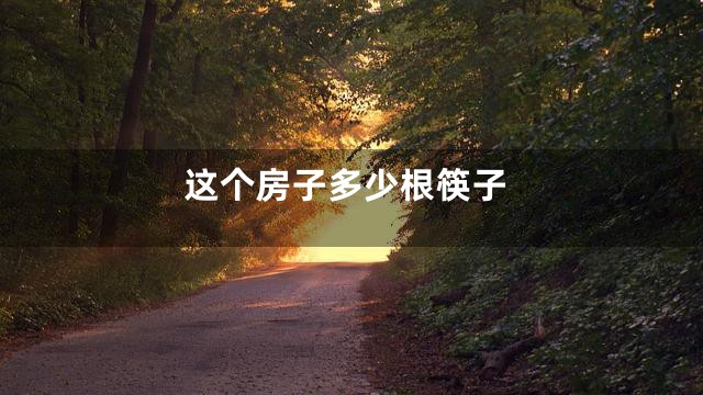 这个房子多少根筷子