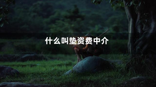 什么叫垫资费中介