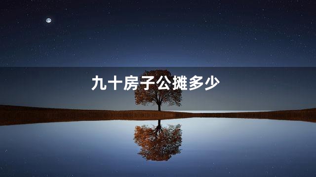 九十房子公摊多少
