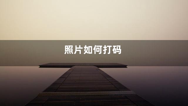 照片如何打码