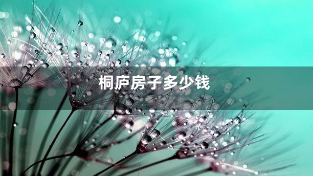 桐庐房子多少钱