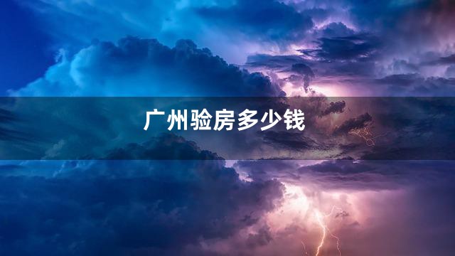 广州验房多少钱