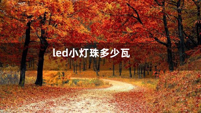 led小灯珠多少瓦