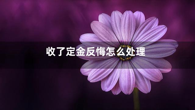 收了定金反悔怎么处理