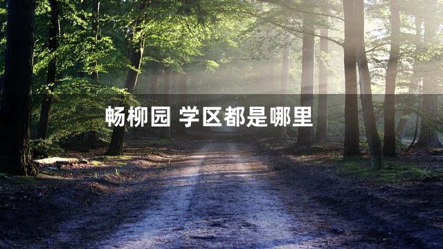 畅柳园 学区都是哪里