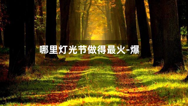 哪里灯光节做得最火-爆