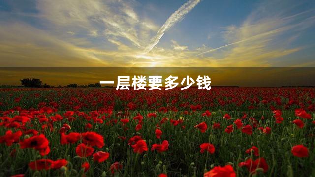 一层楼要多少钱