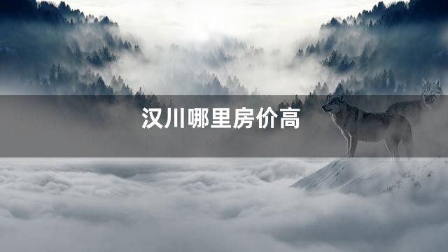 汉川哪里房价高