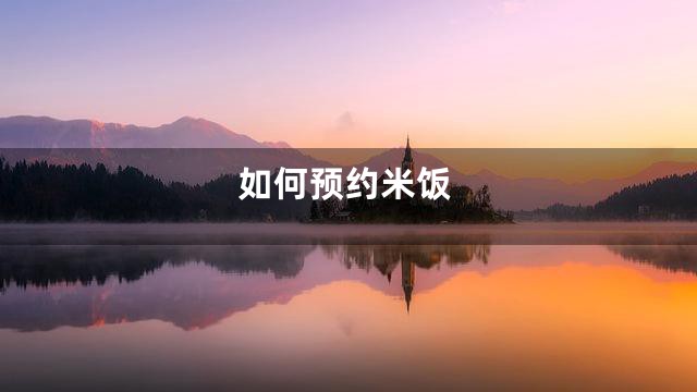 如何预约米饭