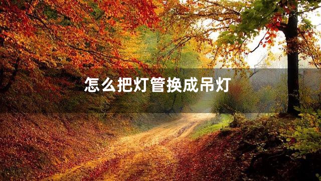 怎么把灯管换成吊灯