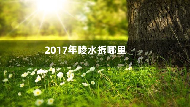 2017年陵水拆哪里