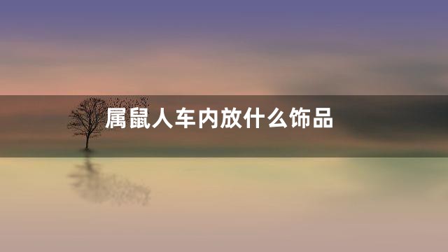 属鼠人车内放什么饰品