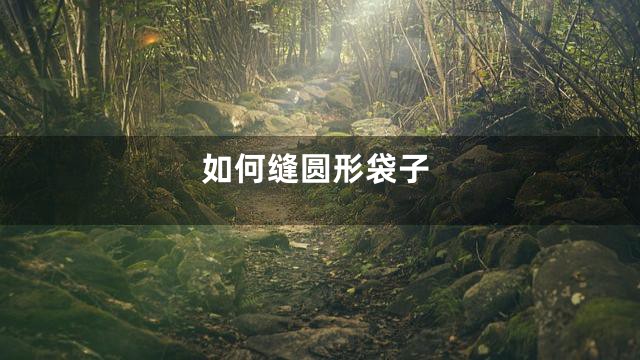如何缝圆形袋子