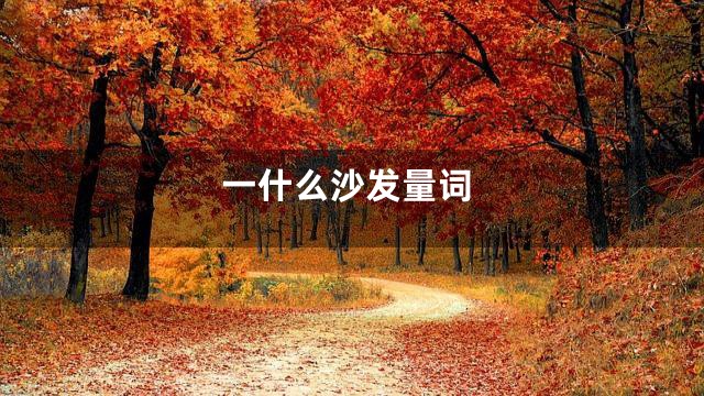 一什么沙发量词
