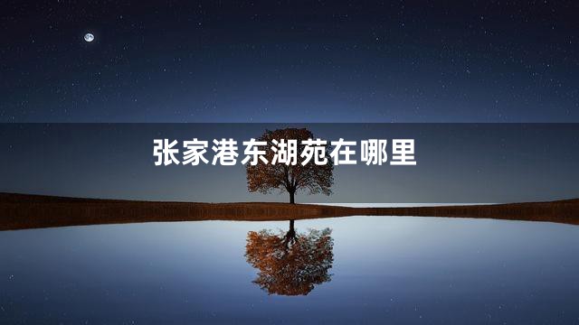 张家港东湖苑在哪里