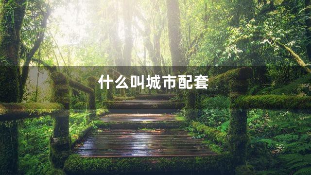 什么叫城市配套
