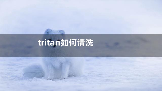 tritan如何清洗