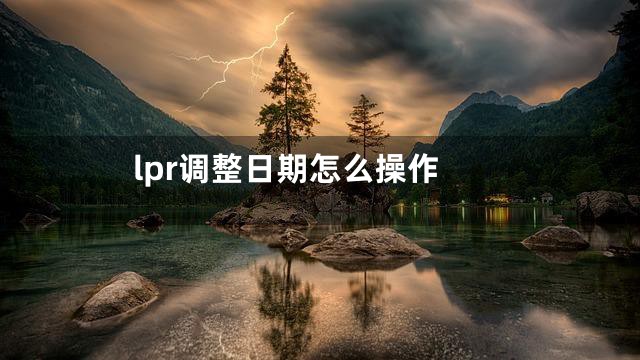 lpr调整日期怎么操作