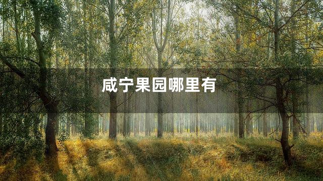咸宁果园哪里有