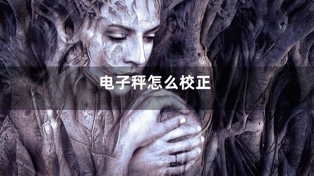 电子秤怎么校正