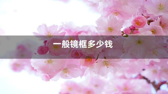 一般镜框多少钱