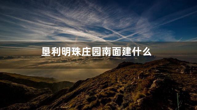 垦利明珠庄园南面建什么