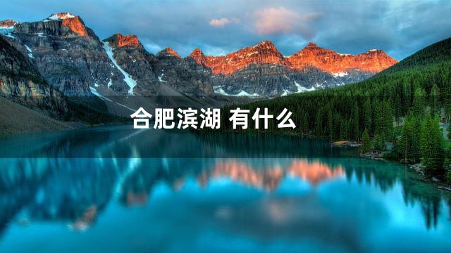 合肥滨湖 有什么