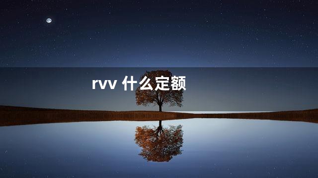 rvv 什么定额