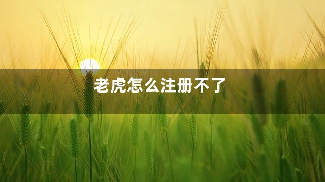 老虎怎么注册不了