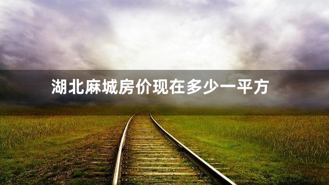 湖北麻城房价现在多少一平方