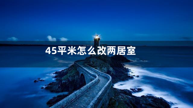 45平米怎么改两居室