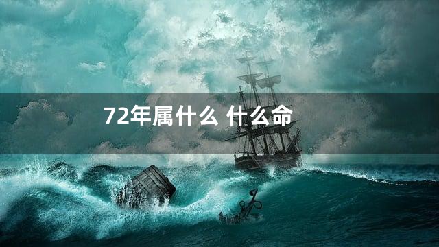 72年属什么 什么命