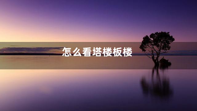 怎么看塔楼板楼